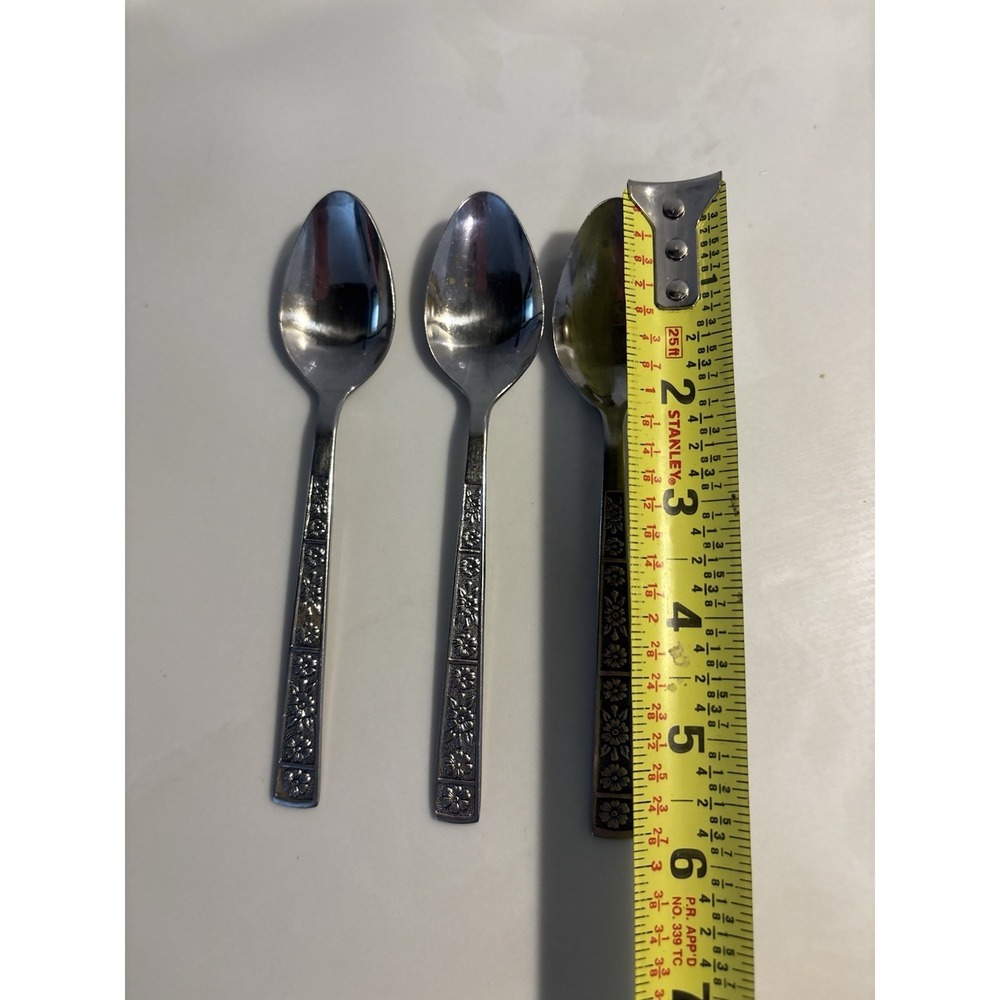 Tablespoons (3) SERTA Imperial International Stainless Flatware Korea Floral